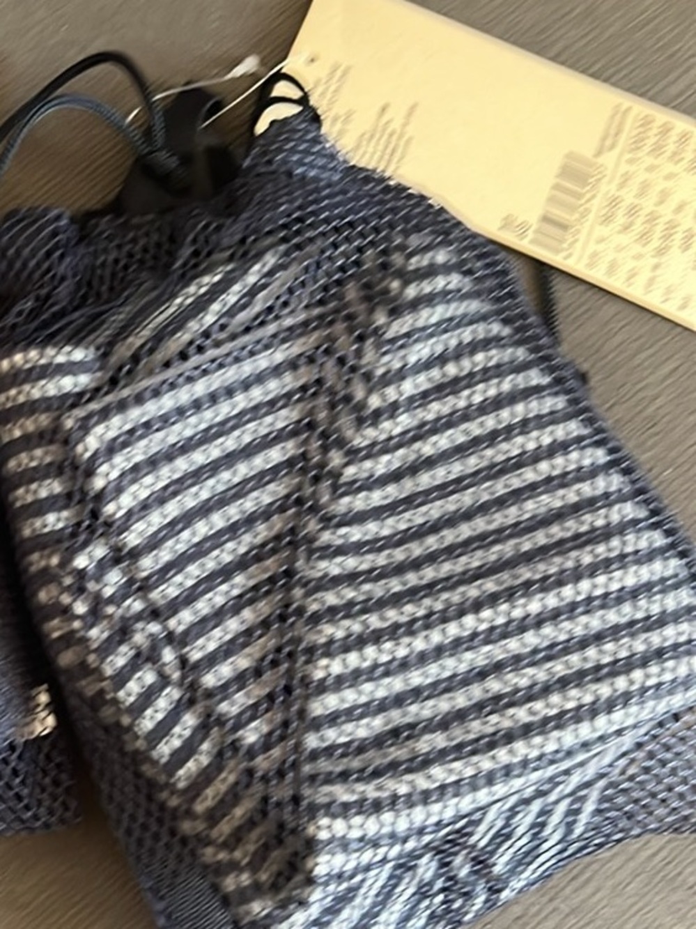 Brand NEW MUJI striped inflatable neck pillow
